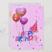 ピンクバルーン誕生日 (正面/裏面)