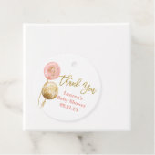 ピンクバルーン赤ちゃんシャワーツイン女の子メッセージカード フェイバータグ (インサイチュ)