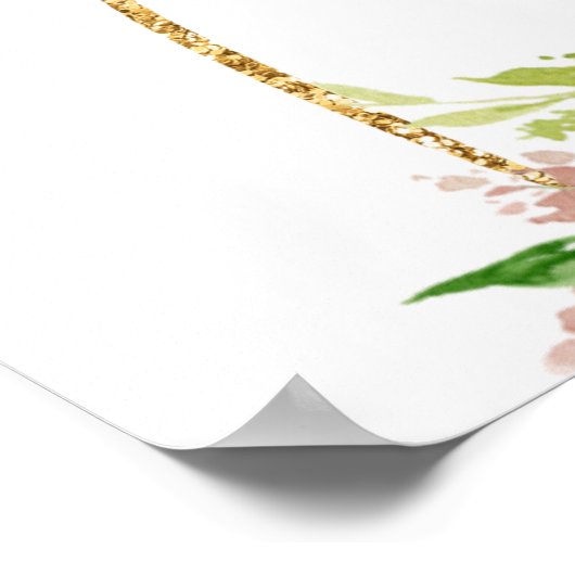 ピンクバルーン赤ちゃんシャワー女の子のサイン ポスター (角)