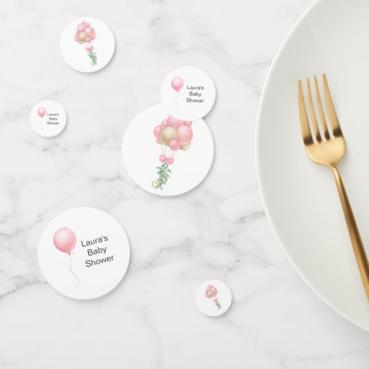 ピンクバルーン赤ちゃんシャワー紙吹雪 コンフェッティ (グループ)