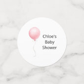 ピンクバルーン赤ちゃんシャワー コンフェッティ (スモール正面)