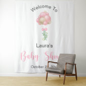 ピンクバルーン赤ちゃんシャワー タペストリー (インサイチュ)