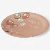 ピンクバルーン40日 ペーパープレート (アングル)