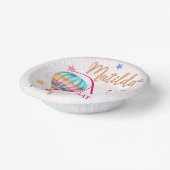 ピンクバルーン7"ラウンド紙プレート ペーパーボウル (傾斜あり)