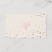 ピンクバルーン&スターズビジネスカード 名刺 (裏面)