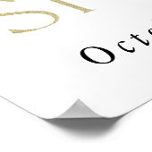 ピンクバルーン、ユーカリ、ベビーシャワーへようこそ ポスター (角)