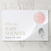 ピンクバルーン、ユーカリ、緑、赤ちゃんシャワー ペーパーパッド (折り畳み)