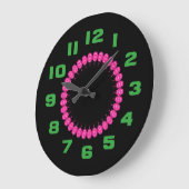 ピンクバルーン ラージ壁時計 (傾斜)