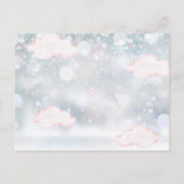 ピンクバルーンBear Thank Photo Winterベビー 案内ポストカード (裏面)