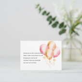 ピンクバルーンCupケーキベビーブックリクエスト エンクロージャーカード (スタンド正面)