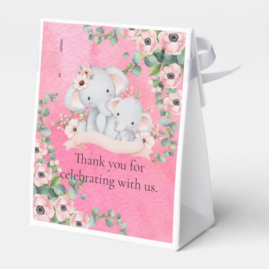 ピンクバルーンeucalyptusゾウありがとう フェイバーボックス (裏面サイド)