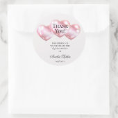 ピンクバルーンQuinceanera誕生日ありがとう ラウンドシール (バッグ)