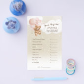 ピンクバルーンTeddy Bear価格ゲームを推測 チラシ (シングル)