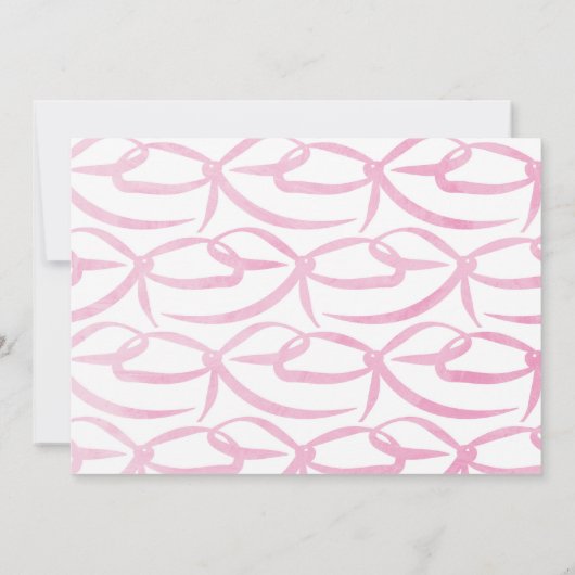 ピンクバレエのスリッパ誕生日パーティーの招待状 招待状 (裏面)