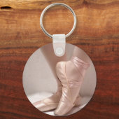 ピンクバレエのスリッパ キーホルダー (正面)