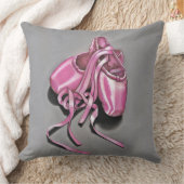 ピンクバレエのスリッパ クッション (ブランケット)