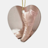 ピンクバレエのスリッパ セラミックオーナメント (左)