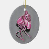 ピンクバレエのスリッパ セラミックオーナメント (右)