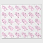 ピンクバレエのスリッパ ラッピングペーパー (フラット)