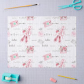 ピンクバレエのスリッパ 薄葉紙 (クラフト)