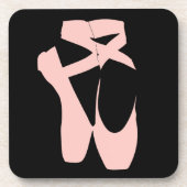 ピンクバレエのポインテシューズ コースター (正面)