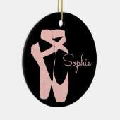 ピンクバレエのポインテシューズ セラミックオーナメント (右)
