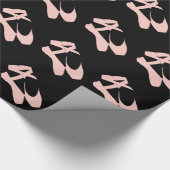 ピンクバレエのポインテシューズ ラッピングペーパー (角)