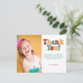 ピンクバレエの誕生日パーティーお礼のポストカード ポストカード (スタンド正面)