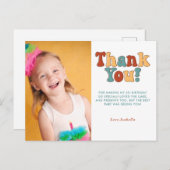 ピンクバレエの誕生日パーティーお礼のポストカード ポストカード (正面/裏面)