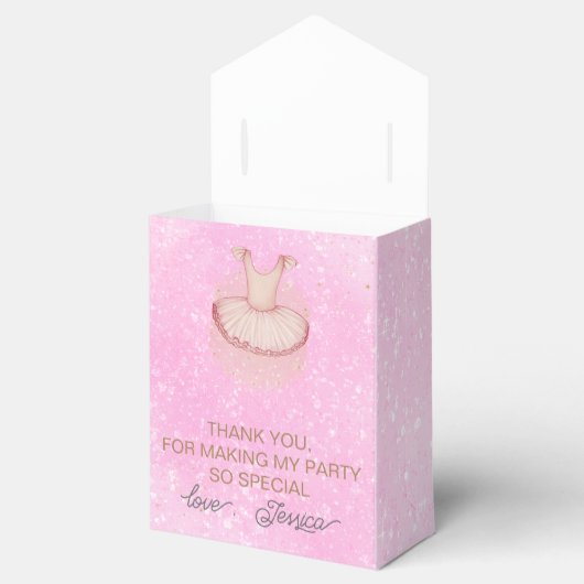 ピンクバレエの誕生日感謝していあなた フェイバーボックス (オープン)