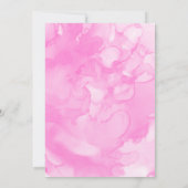 ピンクバレエガールの誕生日パーティー 招待状 (裏面)