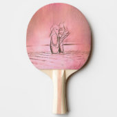 ピンクバレエシューズオンポイント踊りガール 卓球ラケット (裏面)