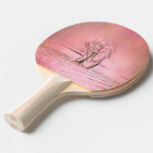 ピンクバレエシューズオンポイント踊りガール 卓球ラケット (正面アングル)