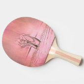 ピンクバレエシューズオンポイント踊りガール 卓球ラケット (横)