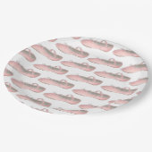 ピンクバレエシューズスリッパーバレリーナダンスクラス ペーパープレート (アングル)