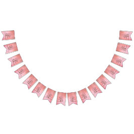 ピンクバレエシューズバレリーナ バンティングフラッグ