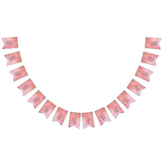 ピンクバレエシューズバレリーナ バンティングフラッグ