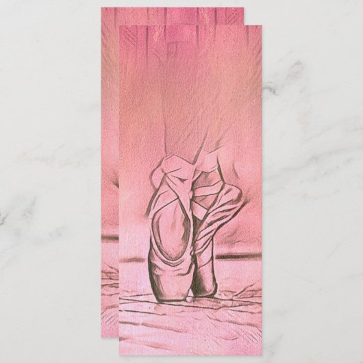 ピンクバレエシューズバレリーナ メニュー (正面/裏面)