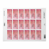 ピンクバレエシューズ差出人住所ラベル ラベル (フルシート)