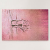 ピンクバレエシューズ洗練されたバレリーナ ジグソーパズル (横)