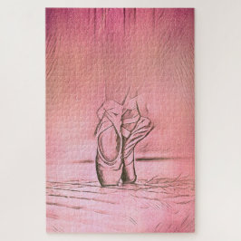 ピンクバレエシューズ洗練されたバレリーナ ジグソーパズル