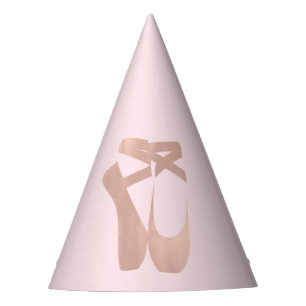 ピンクバレエスリッパバレリナバラ金ゴールドパーティー パーティーハット