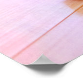 ピンクバレエスリッパポインテシューズダンステンプレート ポスター (角)