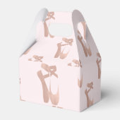ピンクバレエスリッパーズバレリーナバラ金ゴールドパーティー フェイバーボックス (裏面サイド)