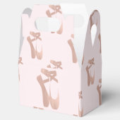 ピンクバレエスリッパーズバレリーナバラ金ゴールドパーティー フェイバーボックス (オープン)