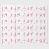ピンクバレエダンサー ラッピングペーパー (フラット)