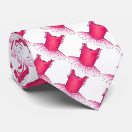 ピンクバレエダンス先生トゥチュリサイタルダンサータイ ネクタイ