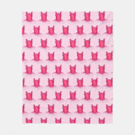 ピンクバレエツチュコスチュームバレリナダンス先生 フリースブランケット