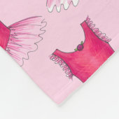 ピンクバレエツチュコスチュームバレリナダンス先生 フリースブランケット (角)