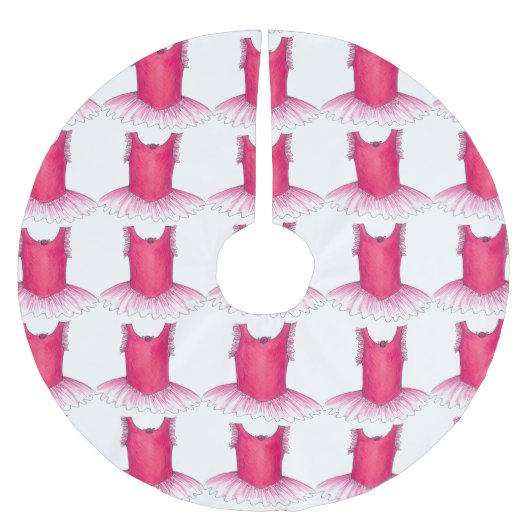 ピンクバレエツチュバレリナダンススタジオスクール ブラッシュドポリエステルツリースカート (正面)